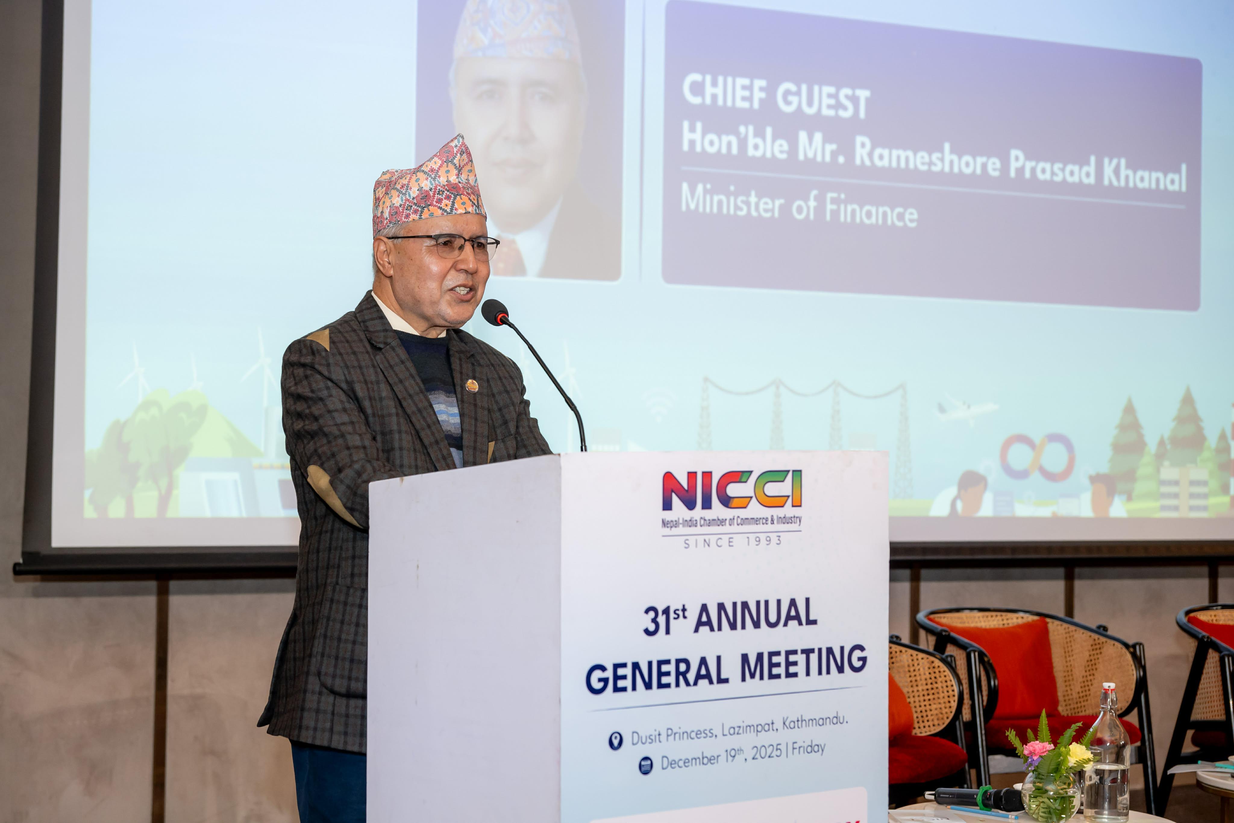 Speech by Honorable Mr. Rameshore Khanal, Minister of Finance,...