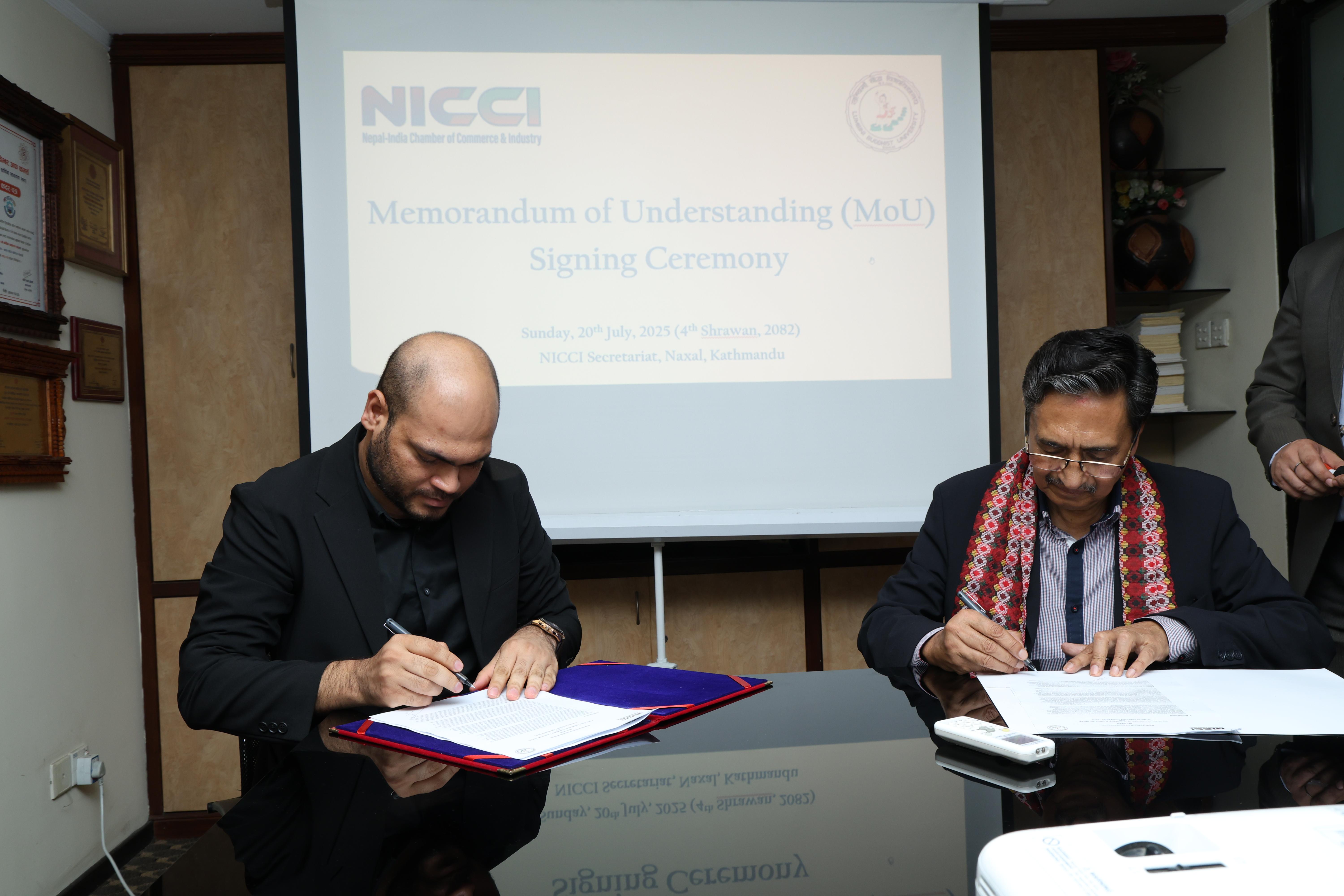NICCI and LBU sign MoU to promote Lumbini as...